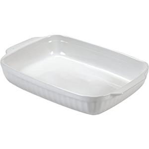 Guardini, Pirofila da forno rettangolare 30x18 cm, Ceramica, Adatta per forno tradizionale e microonde, Bianco, Linea Ceramica
