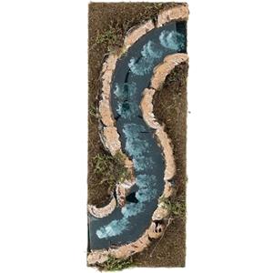 Holyart Tratto di Fiume presepe 33x14 Sughero e Legno