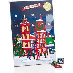 Venchi, Calendario Avvento 2025 Classico, 24 Cioccolatini Assortiti Granblend Latte e Extra Fondente 75%, Edizione Limitata, 181 Gr, Senza Glutine, Senza Coloranti e Conservanti, Idea Regalo Natale