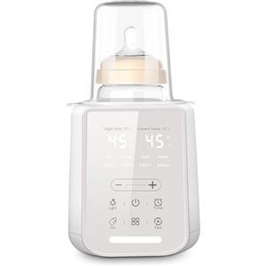 Vuxava Scaldabiberon Portatile 8-in-1, Sterilizzatore e Scaldapappa, Display LCD, Timer, Luce Notturna, Controllo Temperatura, per Casa e Auto