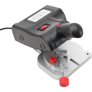 YILIKISS Mini troncatrice da 220 V, troncatrice, 6000 giri/min, piccola sega circolare da tavolo, in acciaio, lama per sega circolare in acciaio, 45° per legno e metallo