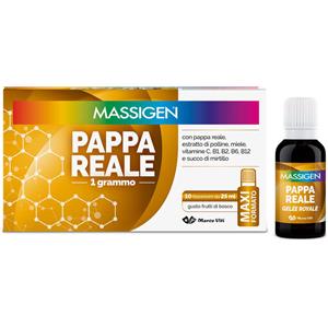 Massigen Pappa Reale Integratore Tonico Ricostituente, 10 Flaconi x 25ml
