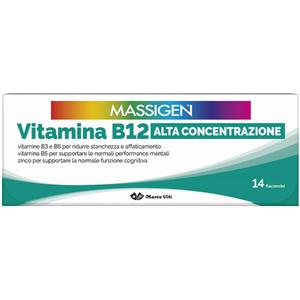 Massigen DailyVit+ - Vitamina B12 Alta Concentrazione, 14 flaconcini