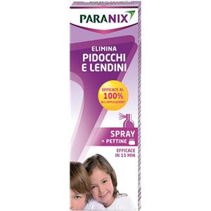 PARANIX Spray Trattamento Antipediculosi 100ml Pettine - Efficace contro pidocchi e lendini in 15 minuti