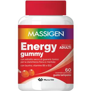 Massigen Energy Gummy Integratore Ricarica e Energia, 60 Caramelle