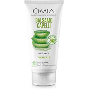 Omia - Balsamo Per Capelli Eco Bio con Aloe Vera del Salento, Balsamo Idratante e Illuminante, per Capelli Secchi e Crespi, Dermatologicamente Testato - Flacone da 200 ml