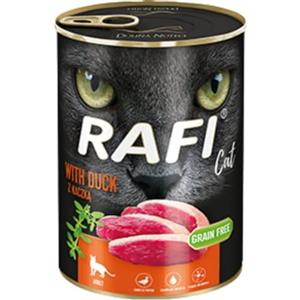 Dolina Noteci Cibo per gatti Rafi Anatra 400 g - Alimento umido senza cereali con alta percentuale di carne