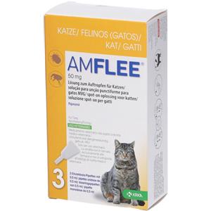 KRKA Amflee Antiparassitario Spot-On per Gatti 3 Pipette 50 mg