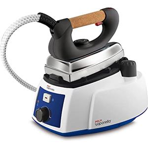 Polti Vaporella 515 Pro, Ferro da Stiro a Vapore con Caldaia, Tappo di Sicurezza, Pressione Caldaia Max 3,5 Bar, Capacità 0,9 L, Regolazione Vapore, Bianco e Blu