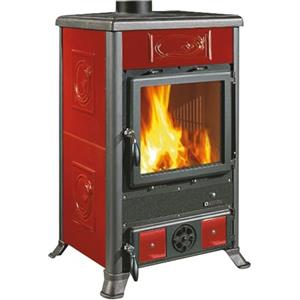 Sony Pictures LA NORDICA Stufa a Legna Rossella R1 Rivestimento in Maiolica Potenza Termica Nominale 8 kW 229 m3 riscaldabili Colore Bordeaux