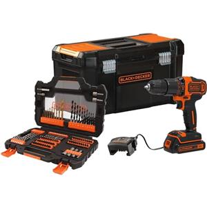 BLACK+DECKER BDCHD18S1KA-QW Trapano a percussione, 3/8_pollice