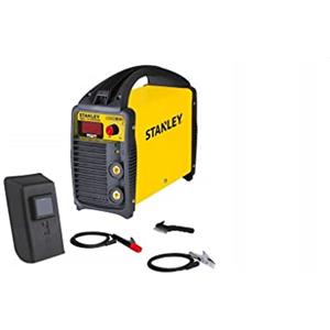 Stanley Saldatrice portatile con valigetta e casco per saldatura, elettrodo Ø1,6-3,2 mm, 10-130A, 90V
