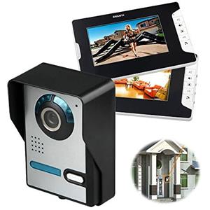 MINUS ONE Videocitofono campanello videocitofono, Citofono con 7 pollici 2 monitor 1 telecamera per casa monofamiliare, visione notturna TFT-LCD a infrarossi, visione notturna, di controllo elettroserratura