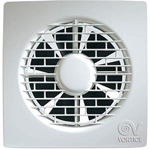 Vortice Aspiratore Elicoidale Ventilatore Punto Filo per ricambio aria bagno con valvola anti ritorno 220/240 V 50 Hz (11124 (Diametro Nominale Condotto 120 mm))