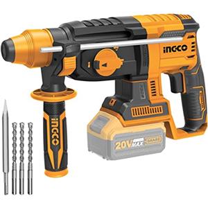 Ingco CRHLI20228 Martello Demolitore Tassellatore Brushless 20 V Sds Plus Nuova Versione Nudo Solo
