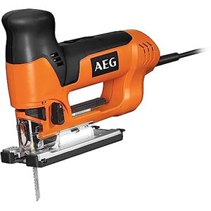 AEG - Sega elettrica 700 Watt, 100 mm legno, facile cambio lama Fixtec, fornito con: lama, paragrafi, cofanetto - STEP100X