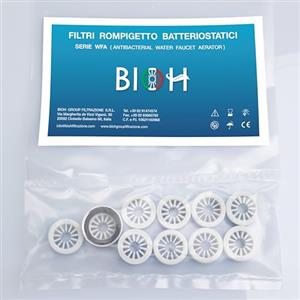 Bioh - Filtro Acqua per Rubinetto: Kit 10 Aeratori Rompigetto Batteriostatici + 1 Raccordo 22F Femmina in Omaggio