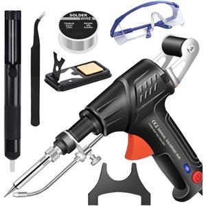 HItianya Internally Heated Industrial Laser Welding Tools, Set Di Saldatore Multifunzione Portatile, Pistola Per Saldatura Manuale Da 60 W, Con Rimozione Della Ruggine/Taglio/Saldature (Black, Internal Heat)