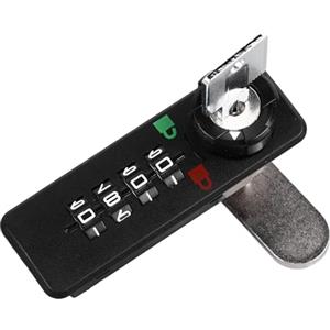 Asixxsix Serratura per Armadietto con Combinazione, Serratura con Codice Meccanico a 4 Cifre per Schedari a Cassetti, Combinazione Meccanica Digitale Doppia Sicurezza