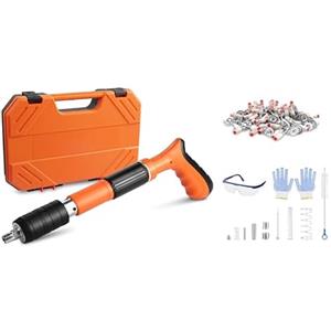 21 SHOP® Pistola Spara chiodi Manuale, Chiodatrice d'aria Pistola per Unghie Sparachiodi con 100 Chiodi accessori e valigetta