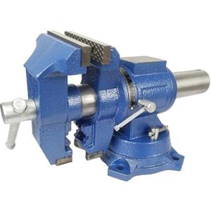 DaiJiubu Morsa rotante professionale girevole incudine piatto girevole banco da lavoro Morsa in acciaio di alta qualità, morsa da tavolo multifunzionale per meccanici e ingegneri blu 360° 125 mm