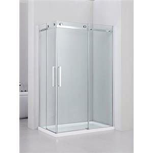 Yellowshop - Box Cabina Doccia Rettangolare In Cristallo Temperato 8mm Trasparente Bagno Porta a Nicchia Ante Scorrevoli Varie Misure Cm 70x90, 70x100, 70x120, 80x100, 80x120 (Cm 70x120)