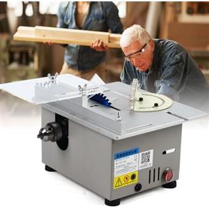 NadineDutol Mini sega circolare da tavolo, 96 W, piccola sega circolare da tavolo, sega circolare portatile, lavorazione del legno, taglio per lucidatura, incisione, perforazione, 9000 giri/min