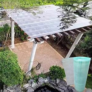 XINGWANGG Pensilina Tettoia per Esterno,Tetto Policarbonato Trasparente,Pannello Impermeabile Antipioggia,Copertura per Tetto Gazebo Serra Giardino,Facile da Tagliare,Viti,Personalizzabile (W*L:0.5x1m)