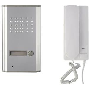Generico Kit citofono bianco monofamiliare 1 cornetta apricancello esterno 2fili rl-3208a