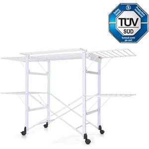 Foppapedretti Supergulliver Stendibiancheria - Stendino Salvaspazio Estensibile in Legno e Alluminio : Colore - Bianco