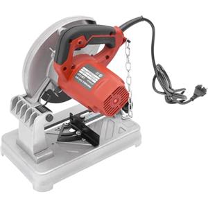 WEIGR Sega da taglio per metallo, 1200 W, troncatrice con 5200 giri/min, angolo di taglio 0-45°, lama 185 mm, per taglio di acciaio, metalli non ferrosi, profili in ferro e ghisa (rosso)