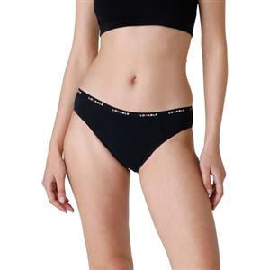 Lovable Slip da Ciclo Mestruale Flusso Abbondante in Cotone | Mutande Mestruali Riutilizzabili e Assorbenti | Intimo Period Panties Donna, Nero, S