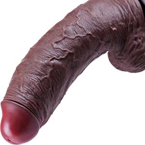 Umania Dildo gigante extra spesso, largo 7,5 cm, dildo realistico in silicone nero, 34 cm di larghezza, ventosa super grande XXXL,pene spesso, stimolazione del punto G e anale,adatto a uomini e donne esperti