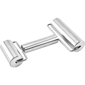 Bestonzon, mattarello multifunzione in acciaio inox a doppia testa, strumento da cucina per fondente, biscotti, impasti