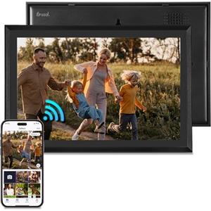 Saaf Cornice Digitale - Touchscreen 10,1 - Wifi & App 'Uhale' - 64GB Memoria (32GB Interna + 32GB SD) - Cornice Digitale - Nero - Facile da Usare