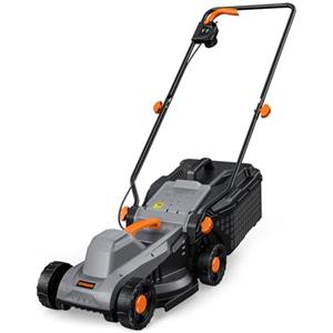 DOVAMAN LA33A 1300W Tagliaerba Elettrico, 33 cm di Taglio, Raccolta Fino al 95 %, Altezza Regolabile 3 Livelli, Cesto con Indicatore, Design Leggero e Pieghevole, Ideale per Giardini