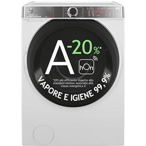 Hoover H-WASH 550 Lavatrice 8 Kg, Libera Installazione, Carica Frontale, Classe A, 1400 Giri, Wi-Fi + BLE, Controllo App hOn, Eco Doser, 60 x 53 x 85 cm, Bianca - H5WPB48AMBC8/1-S