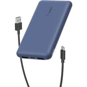 Belkin Batteria esterna portatile da 10000mAh, caricabatteria USB-C 10K con 1 porta USB-C e 2 porte USB-A, power bank con ricarica da 15 W per iPhone, Samsung Galaxy, Pixel, AirPods, iPad ecc - Blu