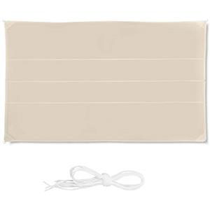 Relaxdays Tenda da sole rettangolare, idrorepellente, resistente ai raggi UV, con funi di tensionamento, terrazza, balcone, L x P: 4 x 6 m, beige
