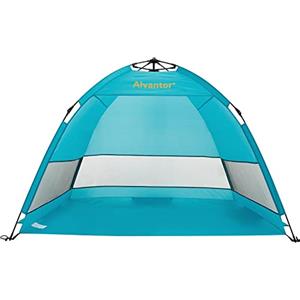 Alvantor Coolhut Plus - Tenda da spiaggia con parasole automatico pop-up UPF 50, portatile, facile da montare, leggera, antivento, stabile, per 2-3 persone
