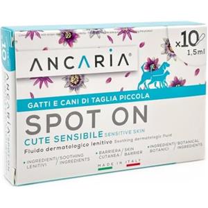 ANCARIA Spot-on Gatti e Cani Taglia Piccola 10 Pipette x 1,5 ml