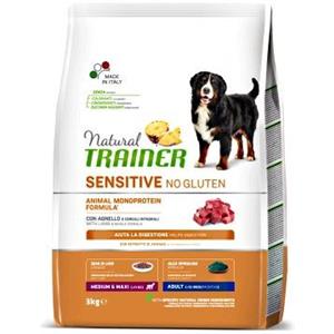 Trainer Natural Sensitive No Gluten Crocchette per Cani Adulti Taglia Media/Maxi con Agnello - 3 kg