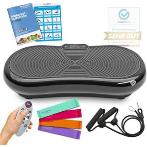 Bluefin Fitness Pedana Vibrante Bluefin Fitness Ultra Slim Power | Modellatore Vibrante | 5 programmi + 180 livelli | Allenamento completo | Fitness silenzioso a casa | Facile da riporre | Design elegante e compatto