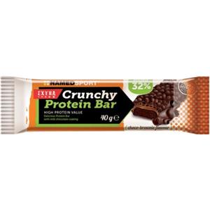 Named Sport Crunchy Protein Bar 40g Choco-Brownie - Barretta Proteica con 32% di Proteine e Copertura di Cioccolato al Latte