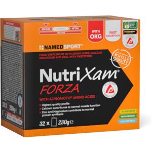 Named Sport Nutrixam Forza - Integratore Alimentare in 32 Bustine con Aminoacidi Essenziali, Calcio e Magnesio per Sportivi