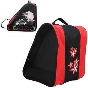 VGEBY Zaino per pattini a rotelle Zaino per pattini a rotelle a 3 strati Zaino monospalla Borsa per il tempo libero(rosso)