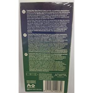 Control Stimulation - Non Stop Dots & Lines Profilattico, 6 Profilattici