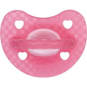 Chicco Gommotto Luxe Fluo Rosa 36-16 Mesi - Ciucio Extra Morbido con Scudo Testurizzato