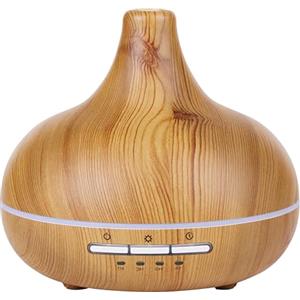 Grundig Diffusore di Aroma 300ml - Diffusore Elettrico di Aroma con Illuminazione LED e Timer - Aromaterapia con Oli Essenziali - Diffusore Senza Fili - Bambù