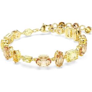 Swarovski Braccialetto Gema - Cristalli Gialli e Ambra, Taglio Misto, Placcato Oro, Misura M